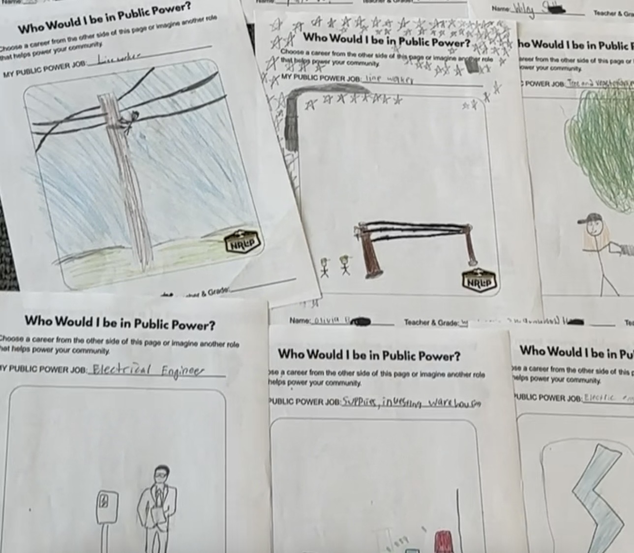 A selection of student drawings